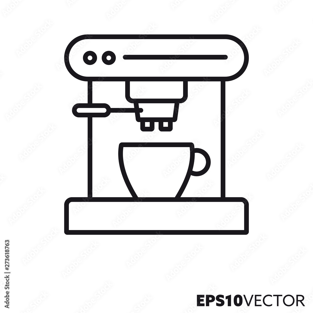 bar espresso coffee machine vector line icon bar espresso coffee machine vector line icon