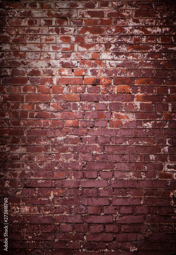 Old urban Red Brick Wall Background