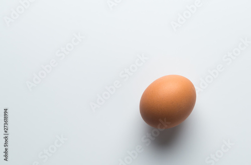 an egg on white background