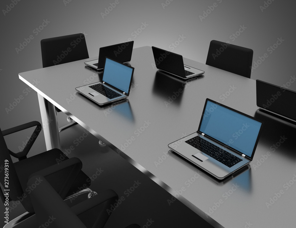 3d Office meeting room . 3d illustration