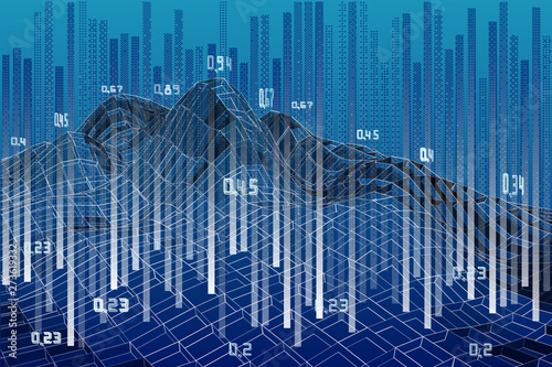 Abstract analysis infographics background. Big data.  Vector Illustration.