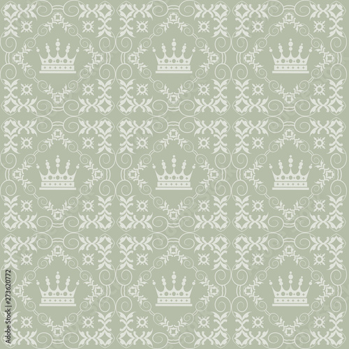 Seamless background royal style pattern for your design, vector graphics
