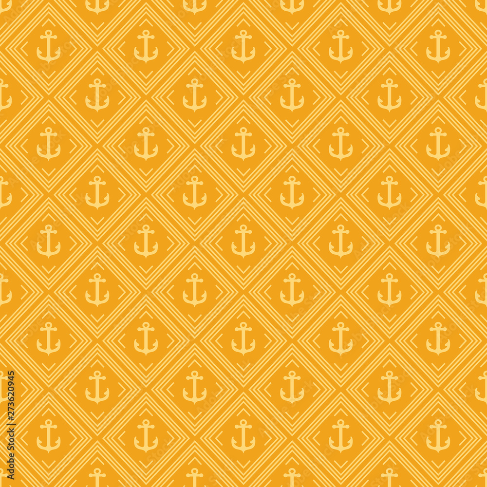 Seamless pattern with anchors, decorative wallpaper texture