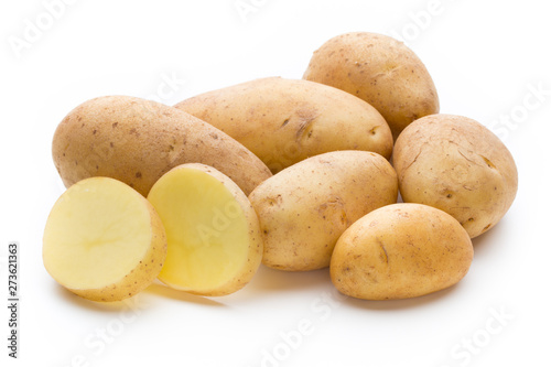 New potato isolated on the white background.