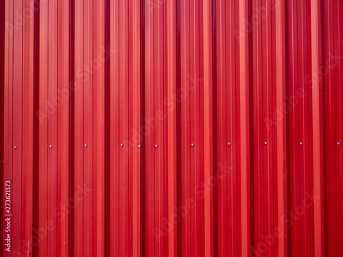 Red zinc texture wall,metal floor. Red tile roof floor background