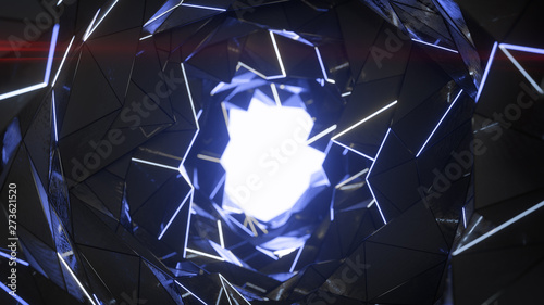 Futuristic portal with glow...