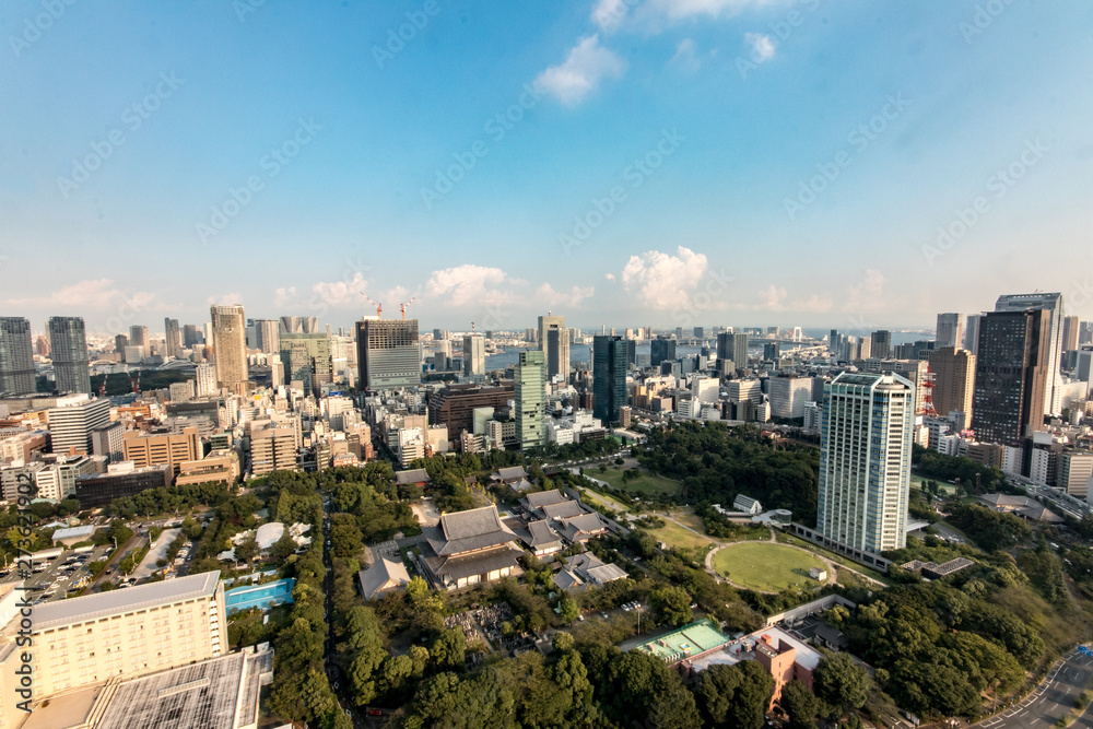 Fototapeta premium aerial view of the city