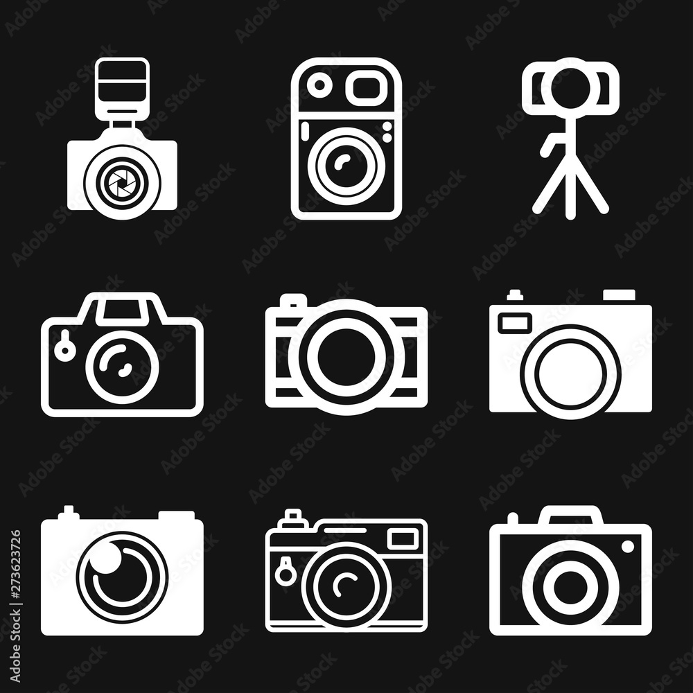 Camera Icon in flat style isolated on background Camera Icon in flat style isolated on background