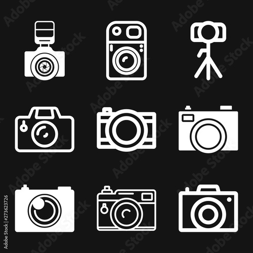 Wallpaper Mural Camera Icon in flat style isolated on background Torontodigital.ca