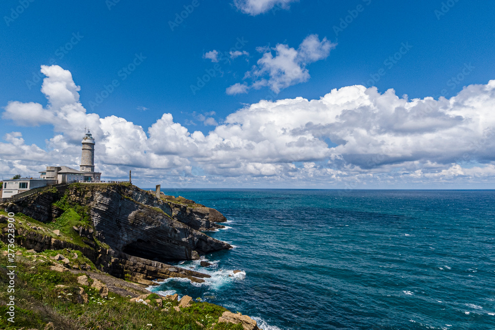 Cabo Mayor lighthouse in Santander, Cantabria, Spain