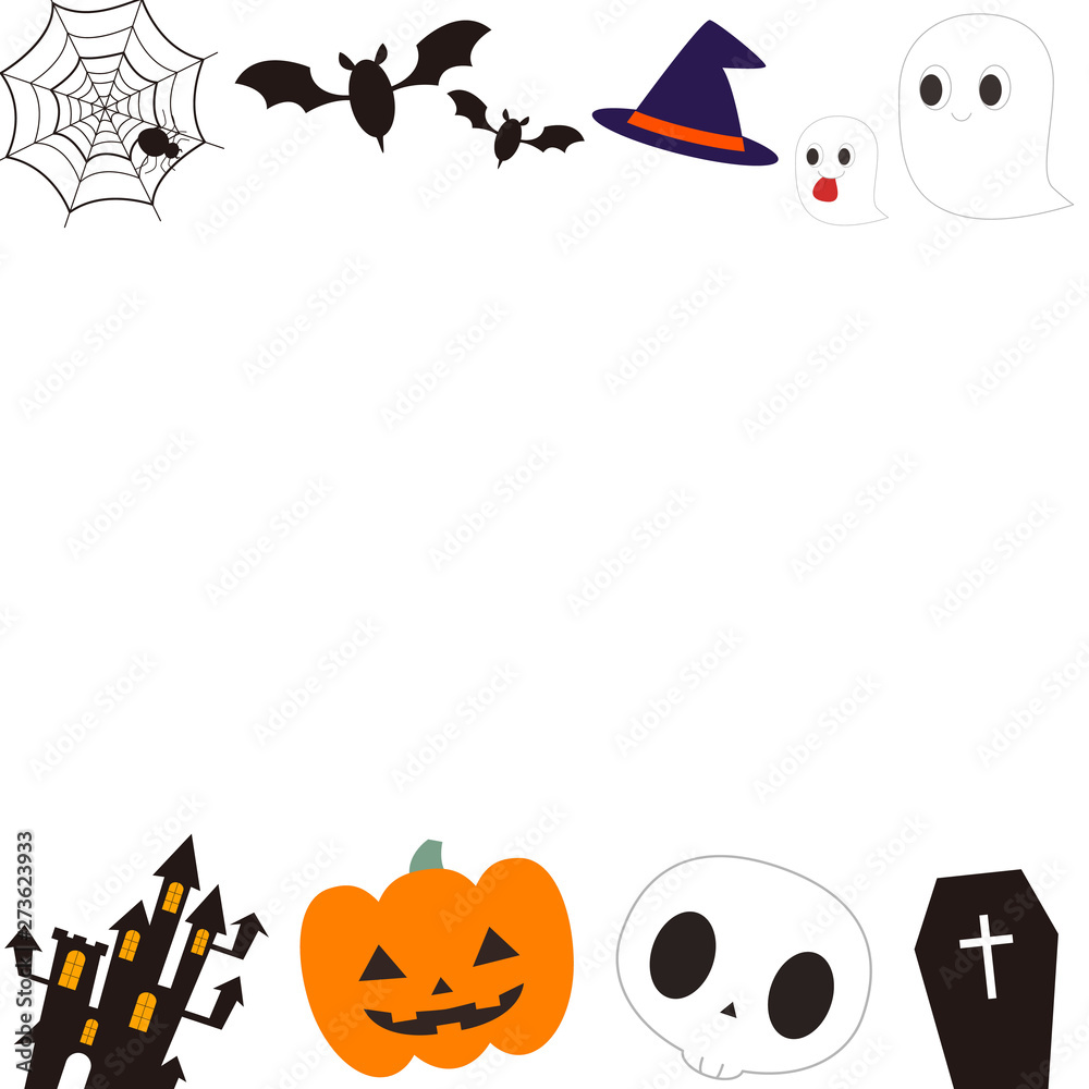 かわいいハロウィンの枠のイラスト Stock Vector Adobe Stock