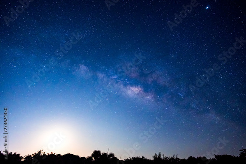 night sky with milky way galaxy © songdech17