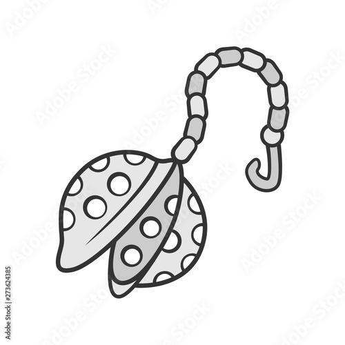 Reusable metal tea infuser color icon