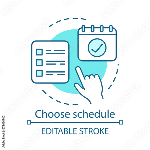 Choose schedule vector concept icon