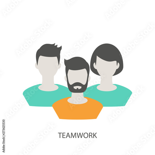 Teamwork concept with people