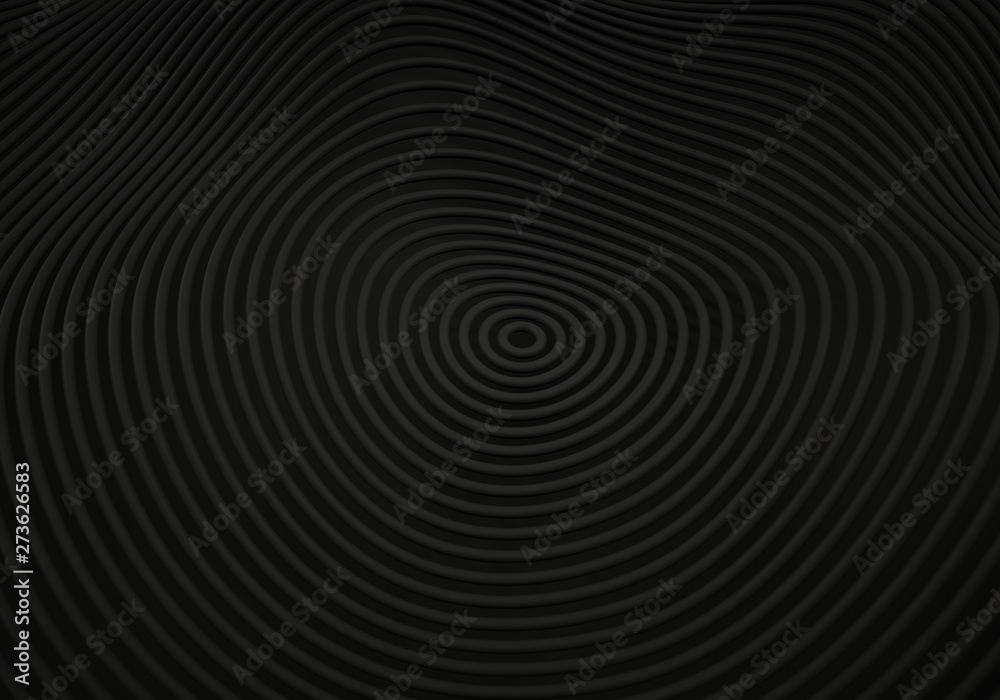 Matt black waves, radial rings. Matt black waves, radial rings.