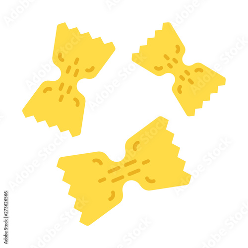 Farfalle flat design long shadow color icon