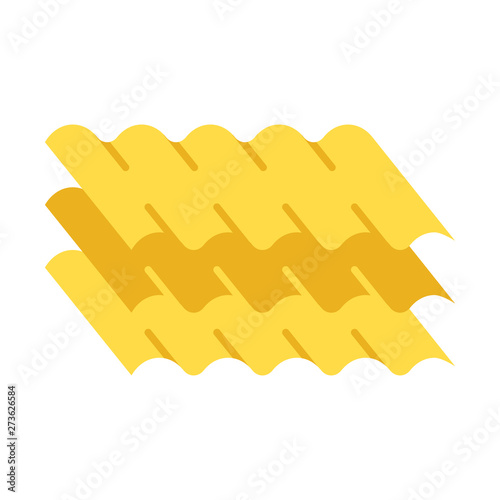 Lasagne flat design long shadow color icon