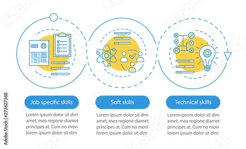 Job skills vector infographic template
