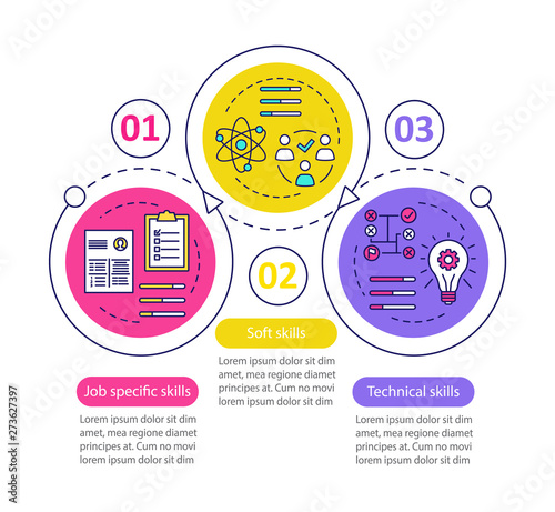 Job skills vector infographic template