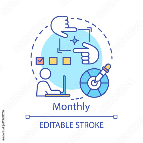 Monthly subscription vector concept icon