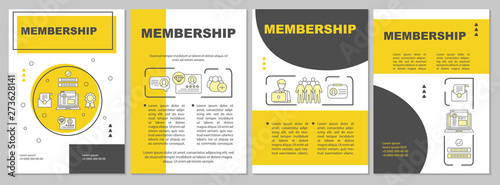 Membership vector brochure template layout