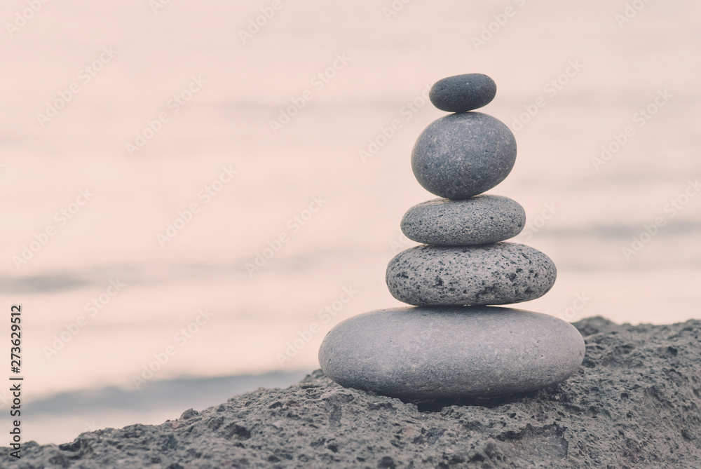 Stone Cairn At The Beach