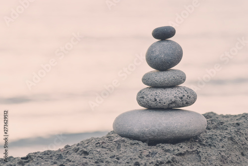 Stone Cairn At The Beach