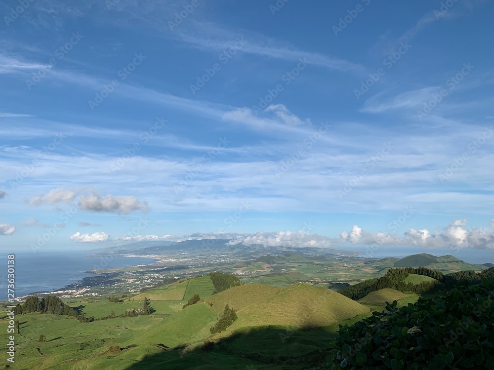 Mountain landscape on São Miguel island, Azores, Portugal