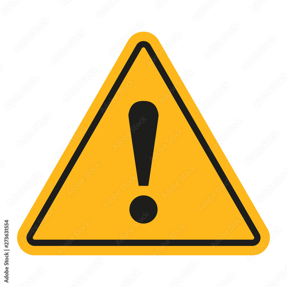 Danger sign. Exclamation point on a white background. Vector illustration Danger sign. Exclamation point on a white background. Vector illustration
