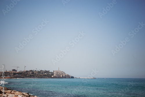 Mediterranean beach with turquoise water in sunny weather © KseniyaK