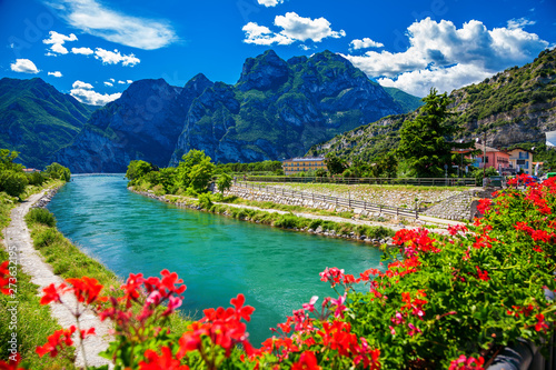 Sarca river in summer photo