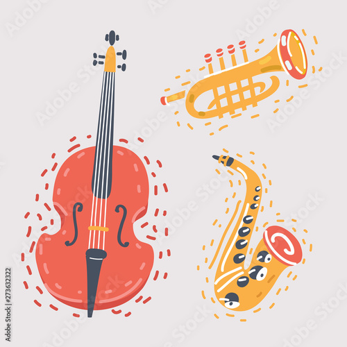 Music Instruments Objects.
