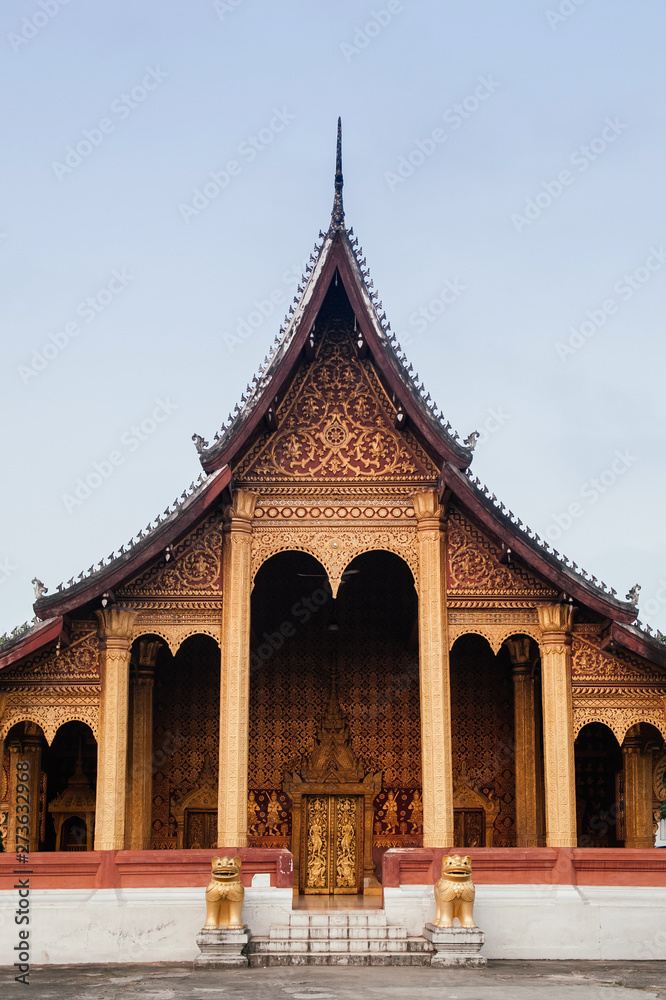 Golden Main hall Vatsensookharam temple - Luang Prabang, Laos