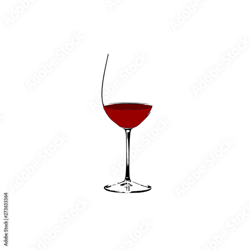 Calice di vino rosso vettoriale