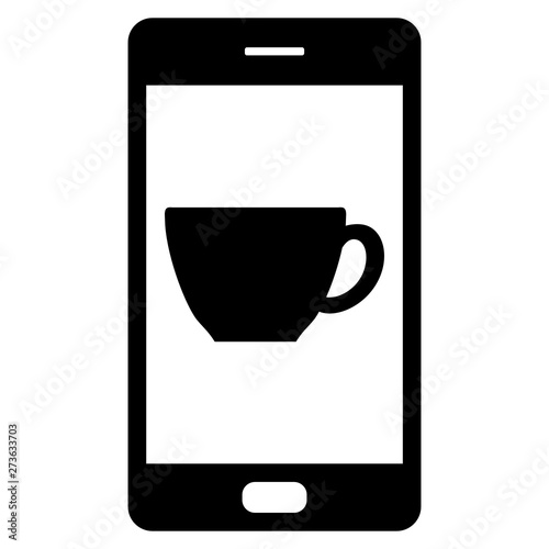 Tasse und Smartphone