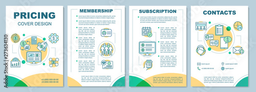 Pricing brochure template layout