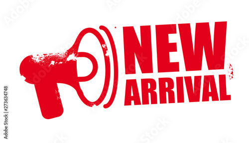 NEW ARRIVAL - red vector rubber stamp