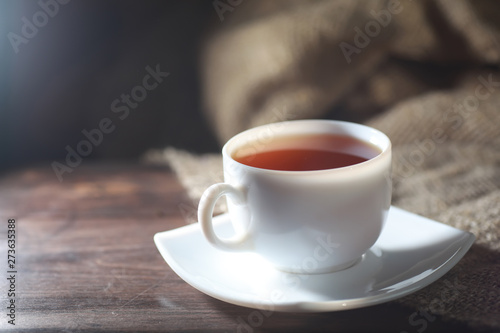 Brewed tea on a serving table