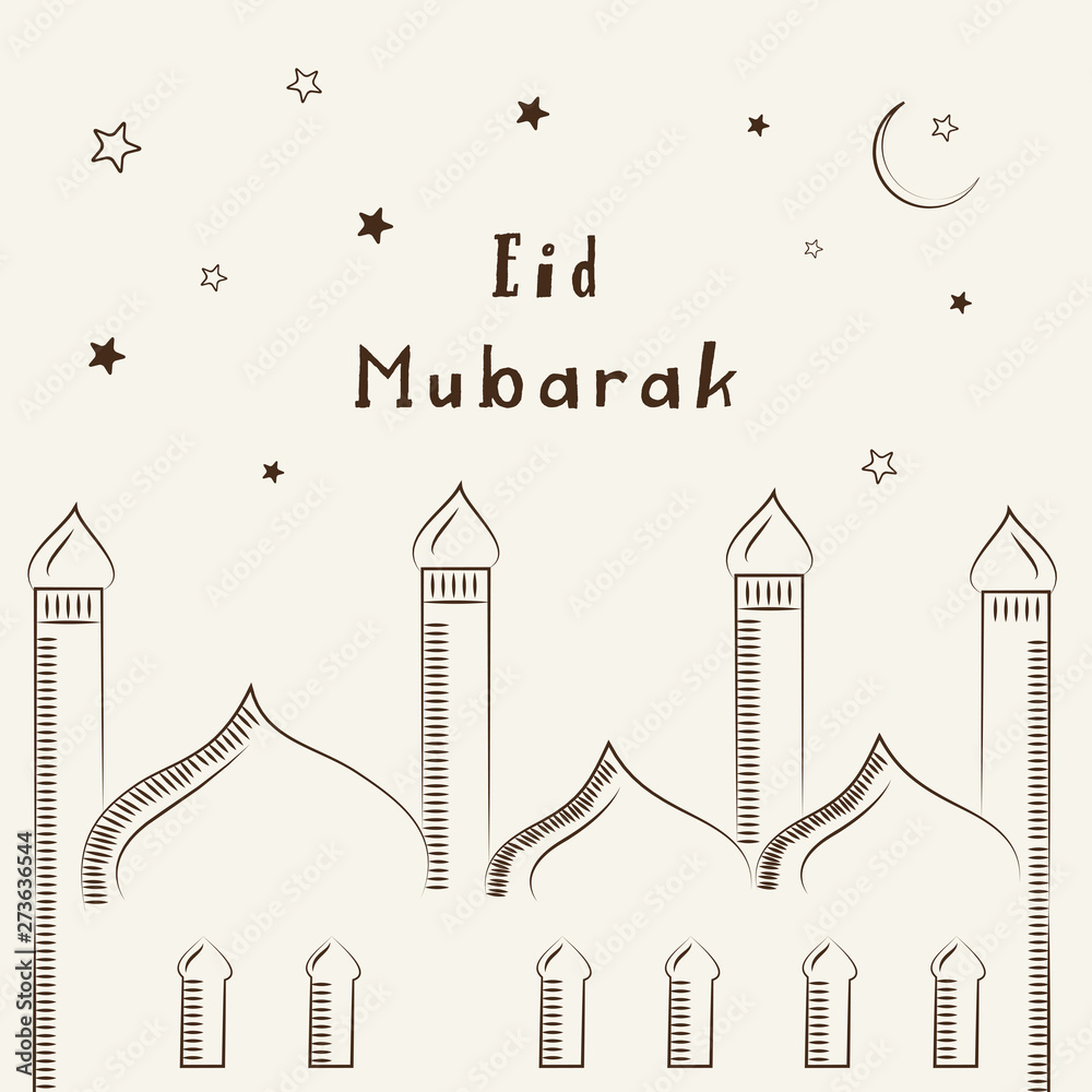 Fototapeta premium Eid Mubarak Concept.