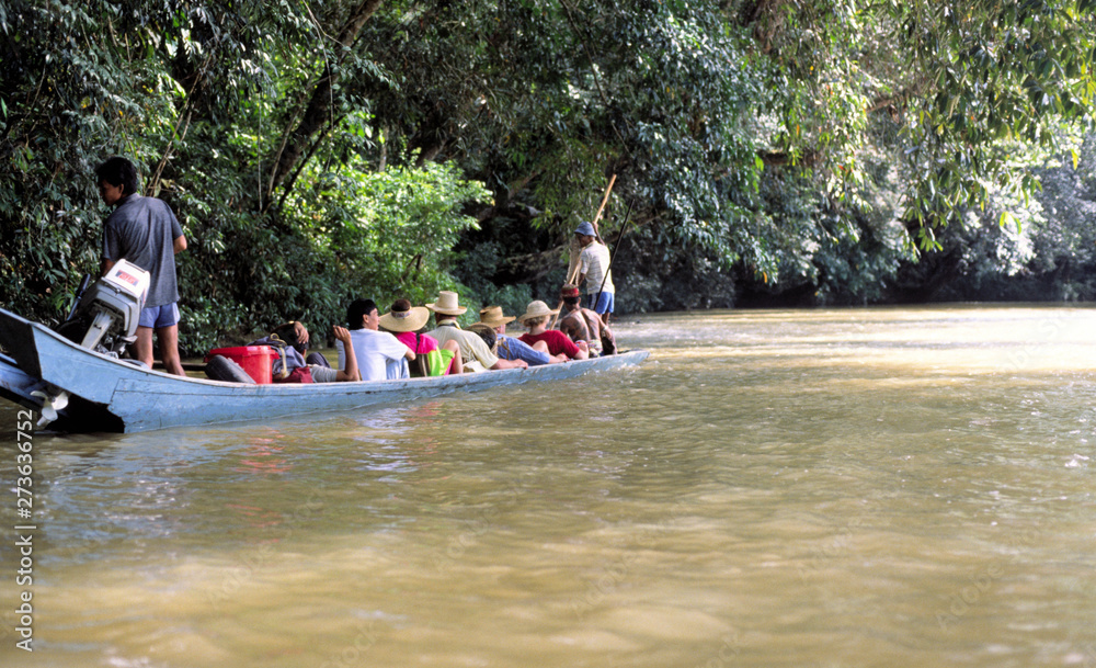 bootsfahrt in borneo,sarawk,malaysia