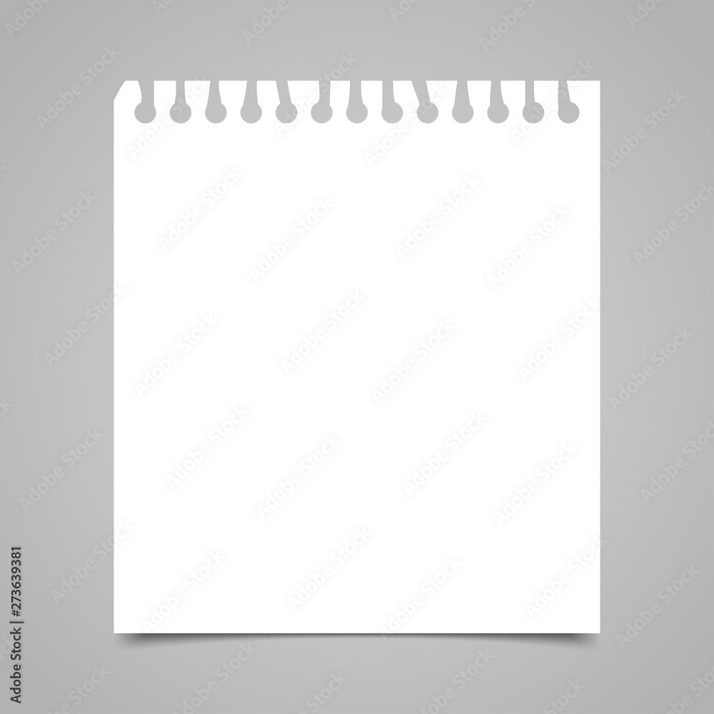 Blank realistic spiral notepad notebook isolated on gray background Blank realistic spiral notepad notebook isolated on gray background