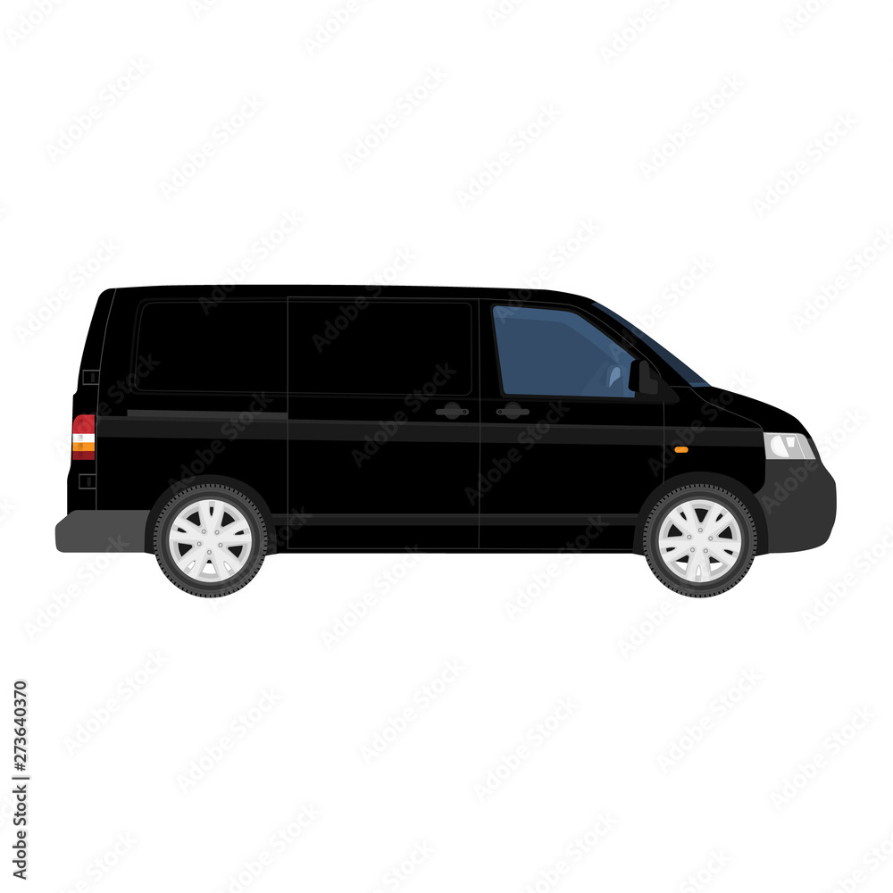 Hi-detailed Cargo Delivery Van vector template. Hi-detailed Cargo Delivery Van vector template.