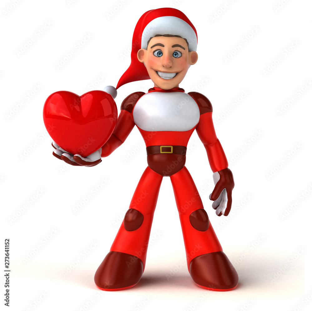 Fun Super Santa Claus - 3D Illustration Fun Super Santa Claus - 3D Illustration