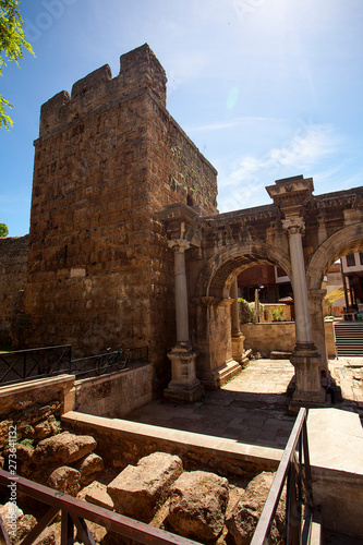The Hadrian's Gate. Is a triumphal arch located in Antalya, Turkey.