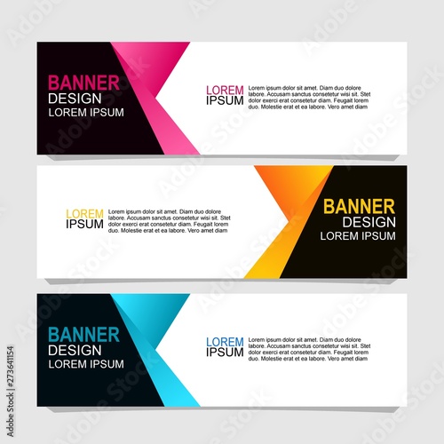 Vector abstract design banner web template.