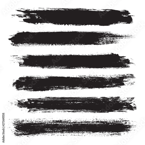 Grunge banner set. Black grunge banners. Vector illustration