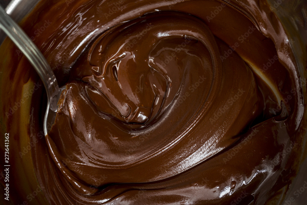 Chocolate cream and a spoon Chocolate cream and a spoon