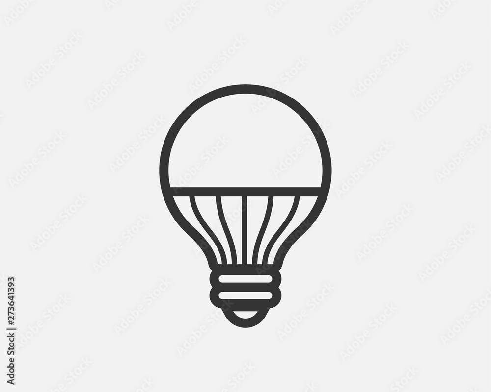 Light bulb icon vector. Llightbulb idea logo concept. Lamp electricity icons web design element. Led lights isolated silhouette. Light bulb icon vector. Llightbulb idea logo concept. Lamp electricity icons web design element. Led lights isolated silhouette.
