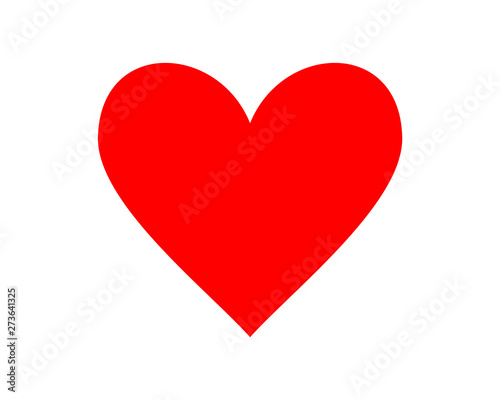 Free Download Red shape love heart icon vector isolated on white background. - GFXLoad